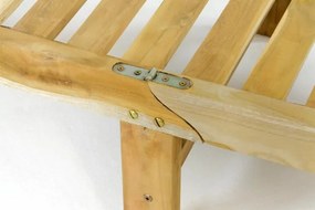 DIVERO Kerti nyugágy kerekekkel teak fa
