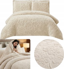 Téli ágyneműhuzat 200x220cm 2x 70x80cm Bézs Puha Tömör Kivitelezés