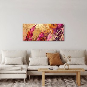 Kép - Absztrakt festmény virágok II. (120x50 cm)