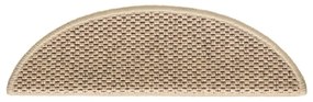 15 db szizál hatású homokszínű öntapadó lépcsőszőnyeg 56x17x3cm