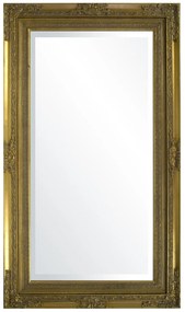 Antik jellegű dúsan faragott óarany álló fali tükör 84x144x3cm