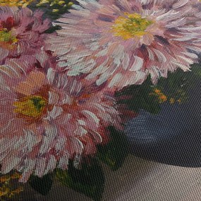 Kép - olajfestmény, virágok a vázában (120x50 cm)