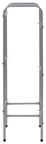 Ezüst acél tárolópolc 3 ládához 50 x 33 x 116 cm