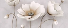 Fehér virágok képe (120x50 cm)
