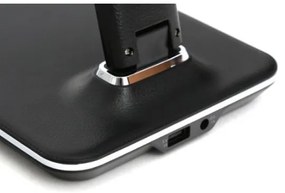 Immax 08930L - LED Szabályozható asztali lámpa kijelzővel KINGFISHER LED/9W/230V/12V fekete