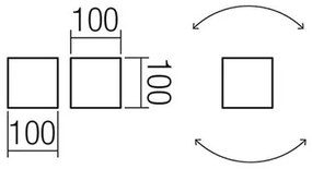 Redo 90176-LED Kültéri fali lámpa VARY 2xLED/6W/230V 4000K IP54 antracit