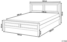 Franciaágy 140 cm Ortega Bonell (világosszürke)  (ágyráccsal és matraccal, és tárolóhellyel) (LED világítással). 1081779