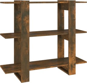 vidaXL füstös tölgy színű térelválasztó könyvszekrény 100x30x87 cm