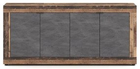 RUNEA komód sötétbarna/antracit