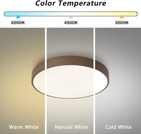 Brilagi - LED dimmelhető mennyezeti lámpatest POOL LED/48W/230V 3000-6000K 40 cm barna+távirányító
