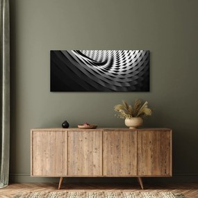Absztrakt kép - fekete-fehér spirál (120x50 cm)