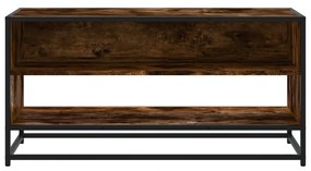 füstös tölgy színű szerelt fa és fém TV-szekrény 91x40x46 cm