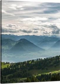 Vászonkép Hegyek Felhők Természet Erdők Természet 50x70 cm