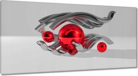 Vászonkép 115x55 Piros gömbök a kézben