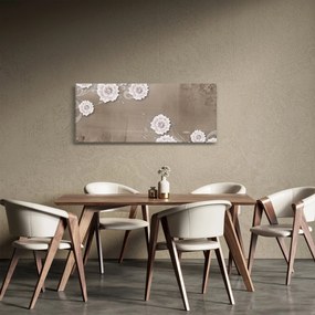 Kép - drapéria virágokkal (120x50 cm)