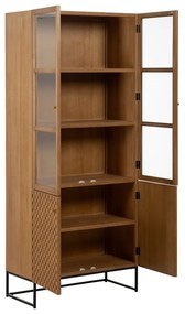 Natúr színű tálalószekrény kőrisfa dekorral 84,5x198 cm – Ixia