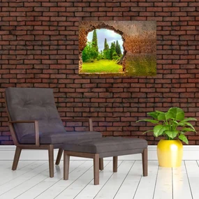 Üveg kép - Édenkert (70x50 cm)
