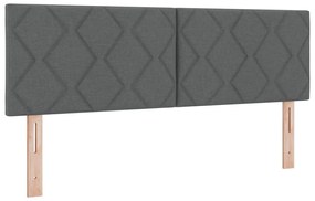 Fejtámla Gyémánt Blokk Design Sötétszürke 140 cm Szövet