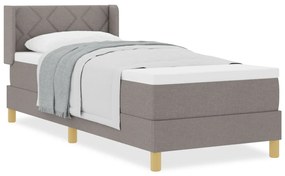 Boxspring Ágy Matracokkal - Taupe, 80x200 cm, Szövet