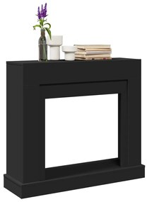 fekete szerelt fa kandallóburkolat 100 x 30 x 87,5 cm