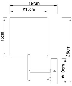 Globo 15190W - Fali lámpa THEO 1xE14/40W/230V