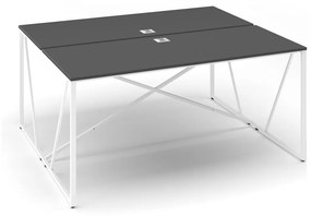 ProX asztal 158 x 137 cm, fedővel, grafit / fehér
