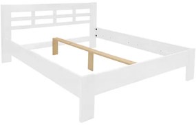 Angela tömör fából készült franciaágy 180x200 cm fehér