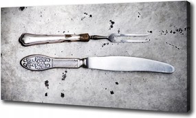 Fotótapéta falra edzett üveg Evőeszközök 100x70