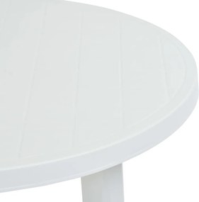 Fehér műanyag kerti asztal 89 cm