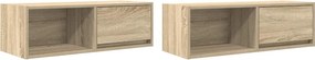 vidaXL 2 db sonoma tölgy színű szerelt fa TV-szekrény 80x31x25,5 cm