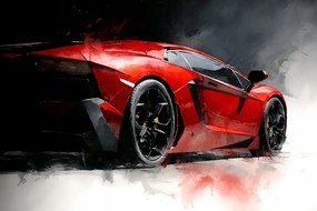 Fotótapéta Flizelina Grafika Piros Autó Auto Sport 416x290 ragasztó