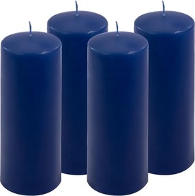 Gyertya készlet 20 cm Ø 7,5 cm  4 db kék