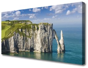 Vászonkép Cliff Rocks-tenger partja 100x50 cm