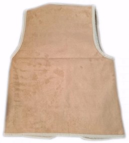 Mellény gyapjúból és irhából zöld színben L-es méret