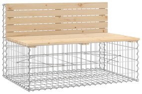 tömör fenyőfa gabion kerti pad 287x71x65,5 cm