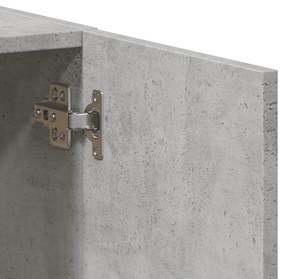 betonszürke szerelt fa irattartó szekrény 60 x 32 x 77,5 cm
