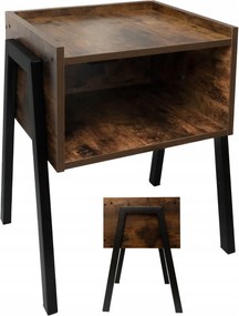 Éjjeliszekrény Loft Skive Rustic Éjjeli Asztal Hálószoba Nappali Iroda Szoba