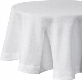 Kerek Abrosz asztalra STELLA2 180 cm fehér glamour díszléc vászon szerkezet
