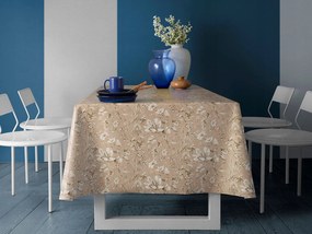 Cerata Abrosz Nem Szőtt Bőrből Bézs Virágmintás 140x140