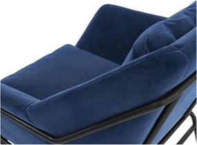 Kék bársony fotel Avery – Støraa