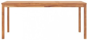 tömör tíkfa kerti étkezőasztal 180 x 90 x 77 cm