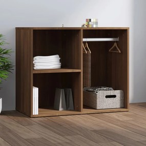 barna tölgy színű szerelt fa pipereszekrény 80 x 40 x 65 cm