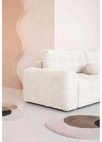 Krémszínű kinyitható tárolóhelyes moduláris sarokkanapé (jobb oldali) Lulu – Miuform