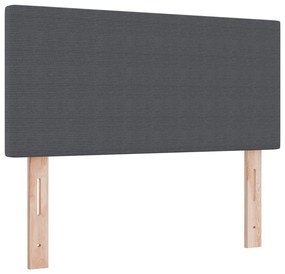 Box Spring Ágy Matraccal Sötétszürke 80x200 cm Kordbársony Szövet