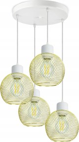 Mennyezeti lámpa függesztett csillár arany Globe 488-EZ4 Led 4xE27 Led állítható