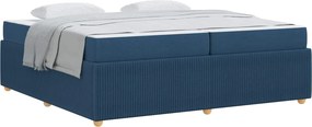vidaXL Ágykeret matracmal Kék 200 x 200 cm szövet