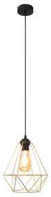 Csillár zsinóron KARO 1xE27/15W/230V arany/fekete
