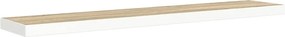 vidaXL tölgyszínű és fehér MDF lebegő fali polc 120 x 23,5 x 3,8 cm