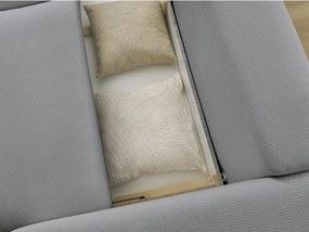 Szürke kinyitható-tárolóhelyes kanapé 265 cm Ezechiel – Bobochic Paris