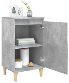 2 db betonszürke szerelt fa éjjeliszekrény 40x35x70 cm
